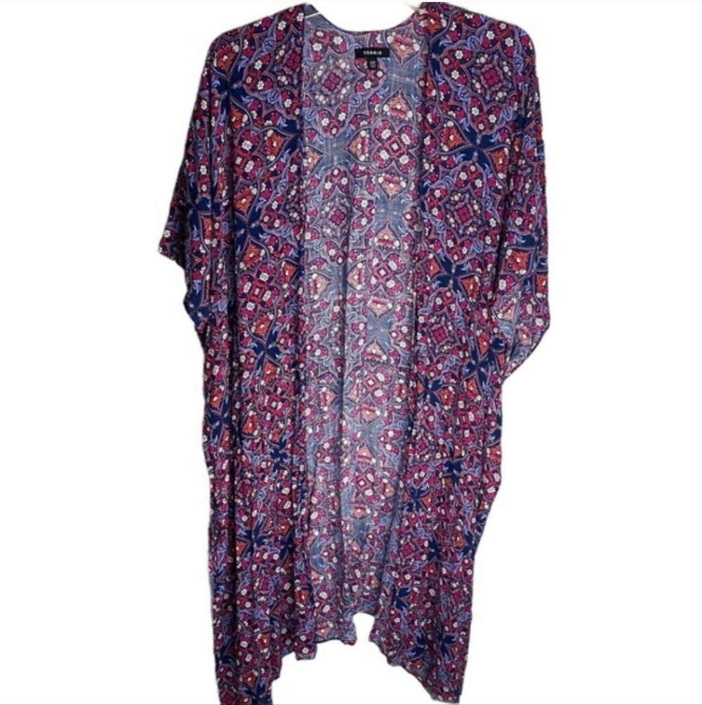Torrid Kimono Gauze Long Cardigan Size 1/2 - Picture 5 of 7